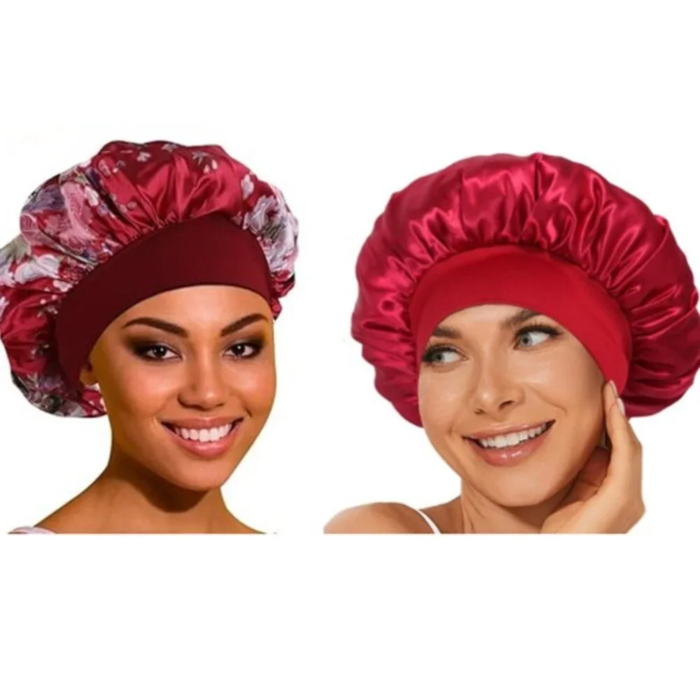 2 Piece Wide Band Satin Sleeping Bonnet for Heatless Curls (NEW IN PACKAGE)‎